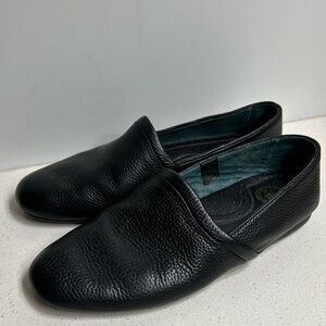 L B Evans Black Leather Men's Loafers Slippers 11